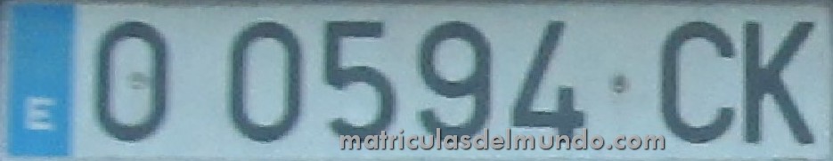 Matrícula de Asturias O-CK 0594